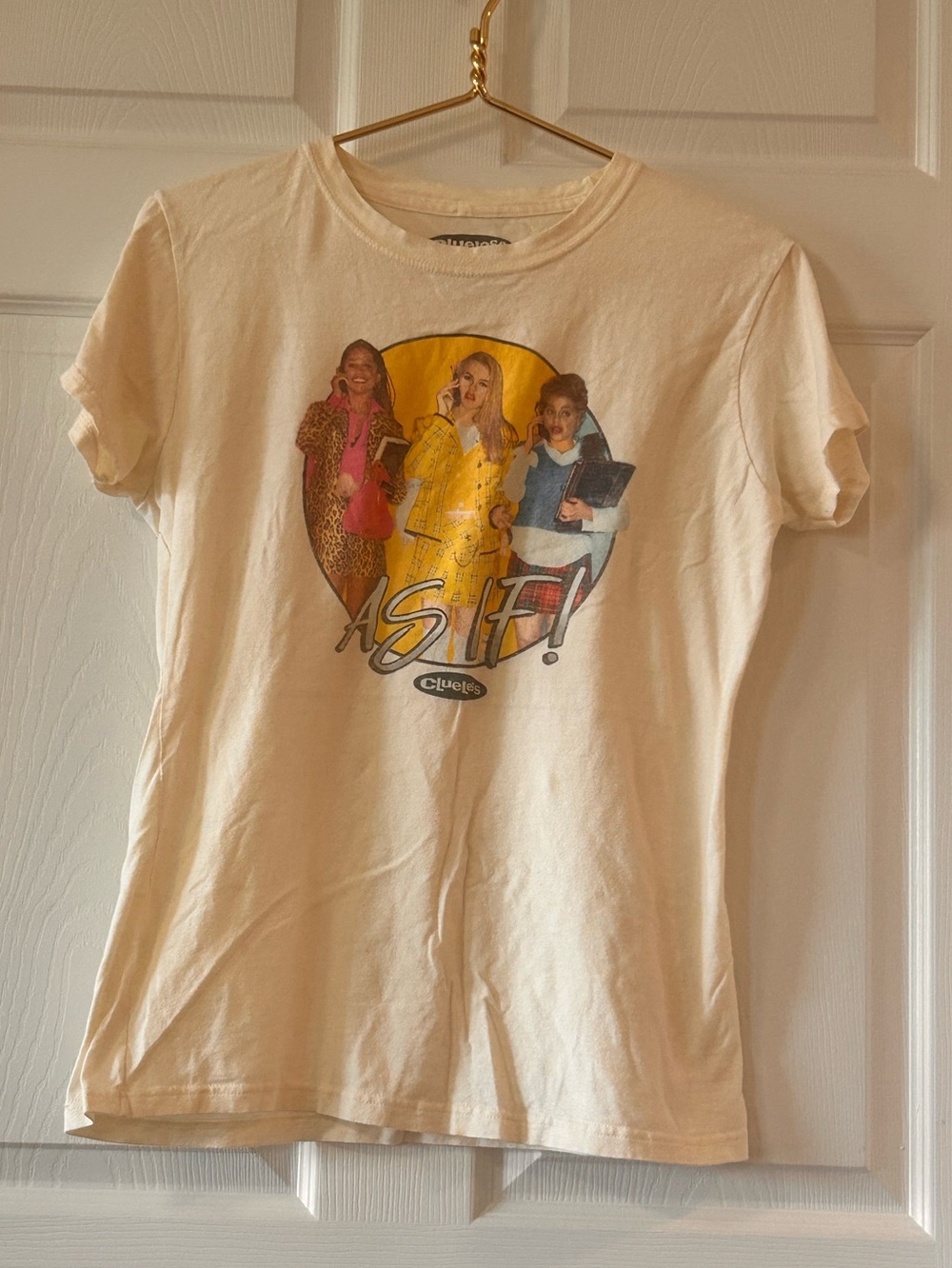 Clueless AS IF! Graphic Tee - Cream